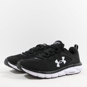 Under Armour Women's Charged Assert 9 Running Shoe - Black/White 8.5M